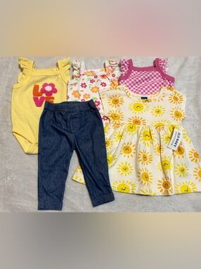 5pc Baby Girl 0-3M Summer Bundle